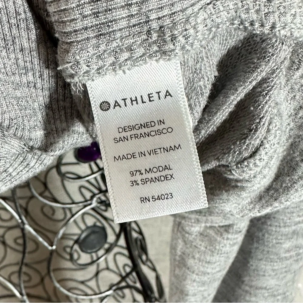 Athleta knit grey coaster lux cowl neck sweater size S